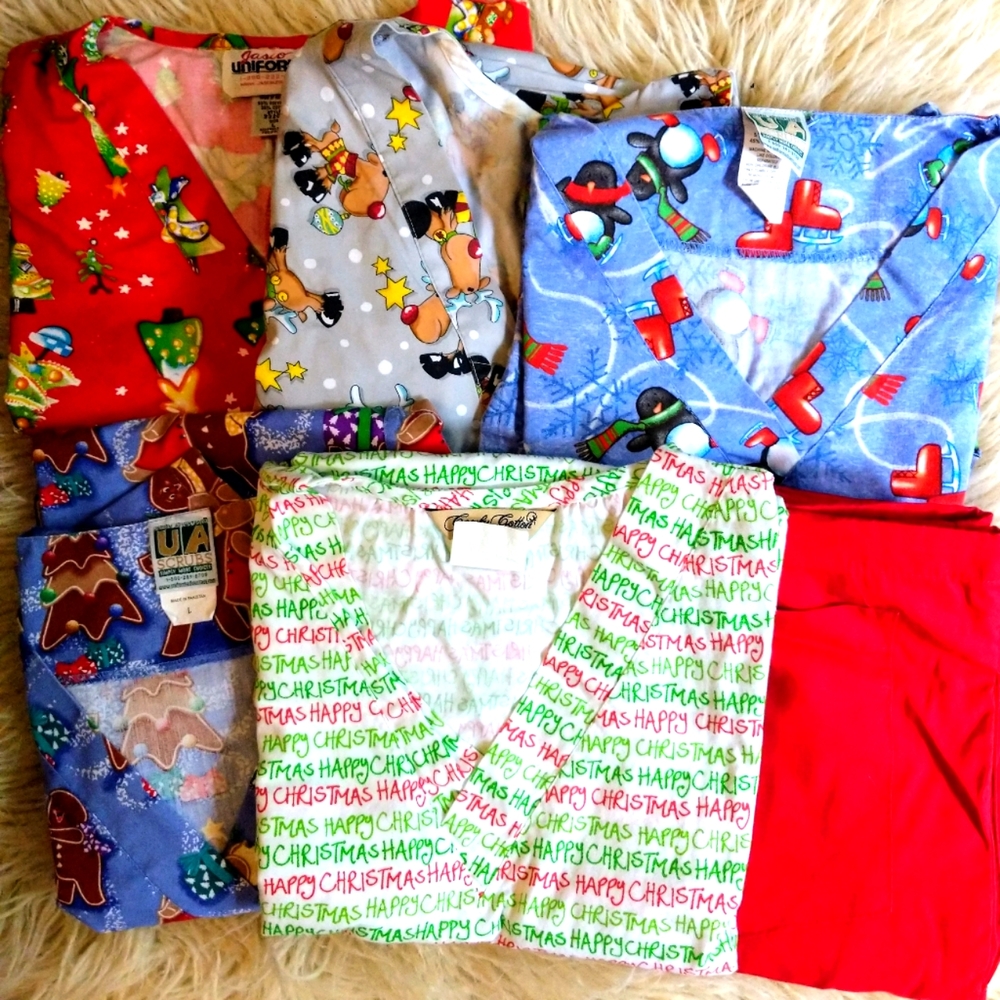 Scrub tops and one pants
